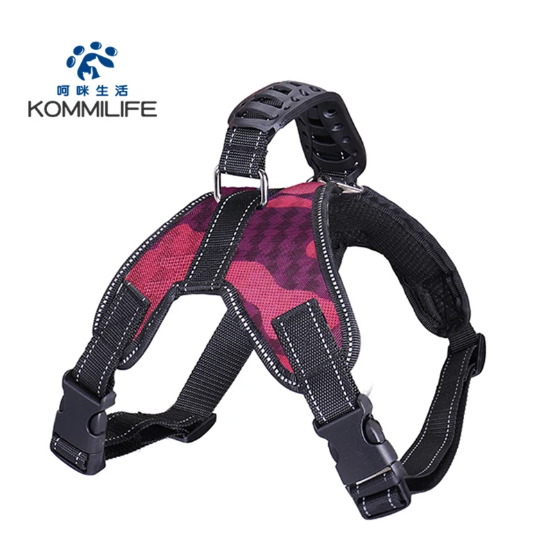 KOMMILIF Adjustable Pet Dog Harness Reflective Breathable Mesh Pad Harness For Small Medium Large Dogs NO Pull Dog Harness