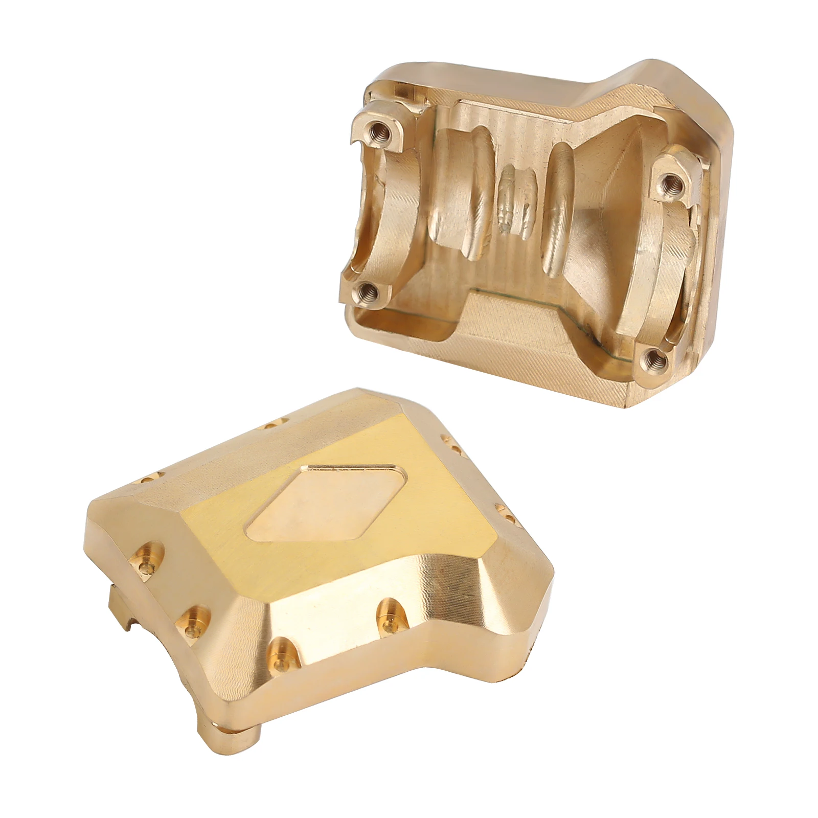 INJORA 2PCS 59g Brass Front Rear Differential Axle Cover for 1/10 RC Crawler Car TRX4 TRX-4 8280 Upgrade Parts