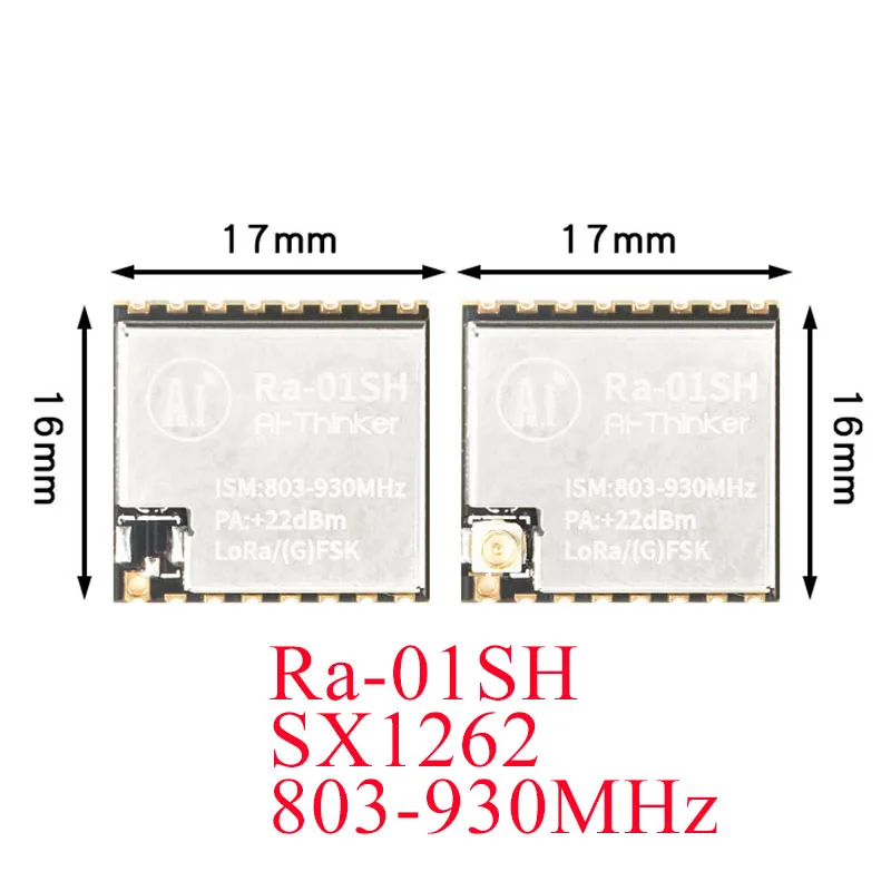 SX1262 Ra-01SH LoRa RF WIFI bezprzewodowy moduł częstotliwości radiowej 803-930MHz antena IPEX 3.3V Ra-01S interfejsu SPI