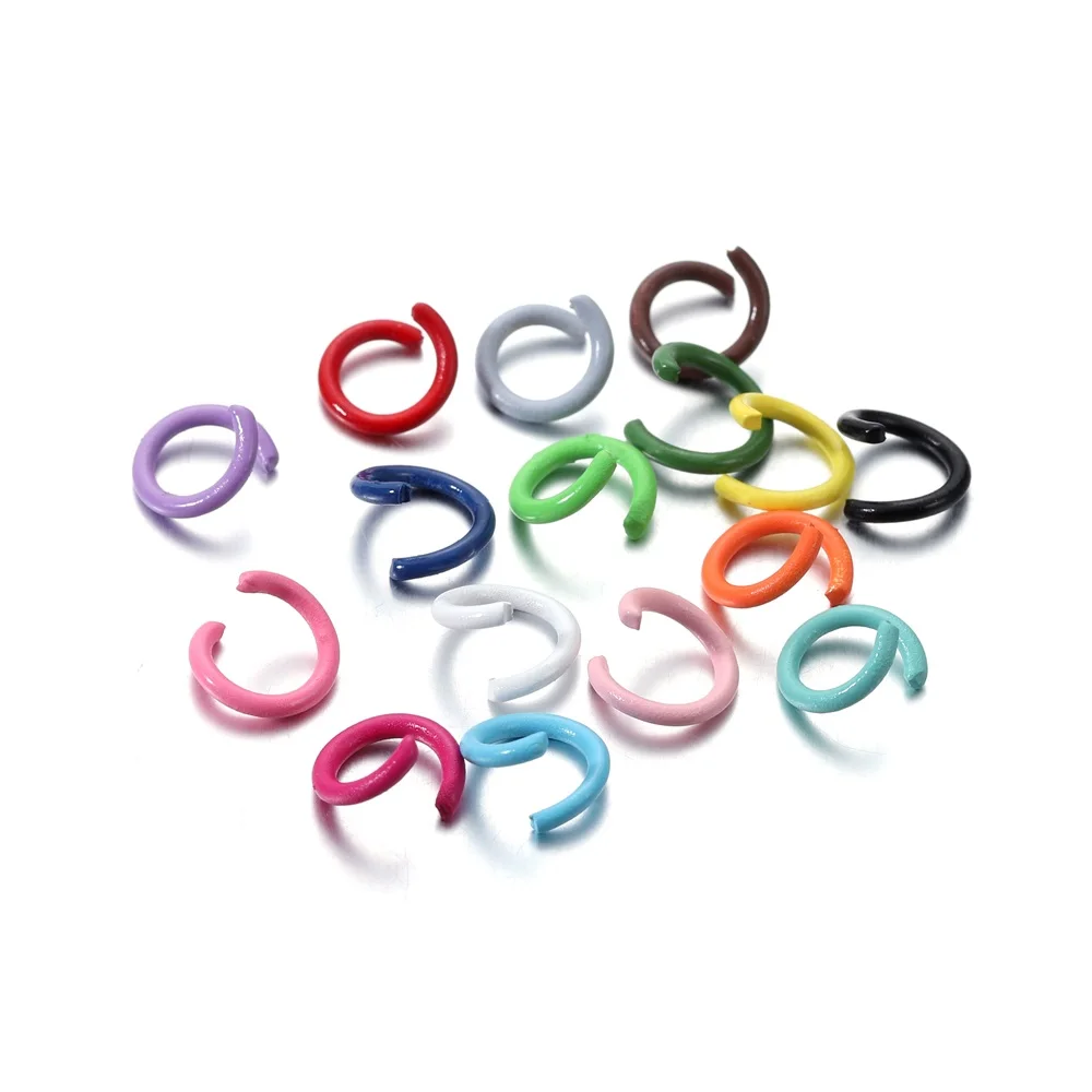 

100Pcs/Lot 1.2x8mm Colorful Metal Open Jump Rings Split Jump Ring Connector for DIY Jewelry Making Findings Accessories Supplies