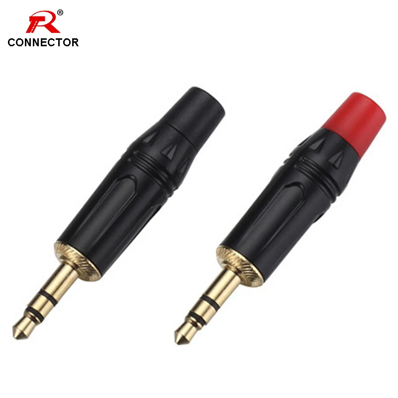 50pcs/25pairs stereo jack 3.5mm gold plated plug + good metal shell audio microphone 3.5mm plug connector