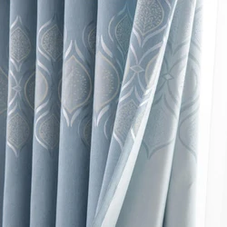 Dreamwood High Quality European Style Jacquard Thickening Blackout Window Curtain For Living Room Modern Customized Curtains