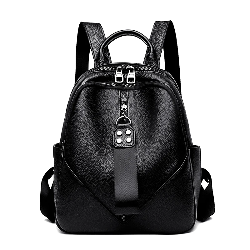 

Genuine Leather Backpacks High Quality Female Vintage Backpack For Girls School Bag Travel Bagpack Ladies Sac A Dos Back Pack