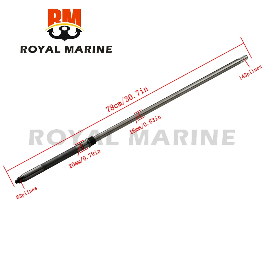 Drive shaft Long 61N-45510-10 For 25hp Yamaha Outboard 2 and 4 stroke F25-04010000L Parsun Engine 61N-45510-10