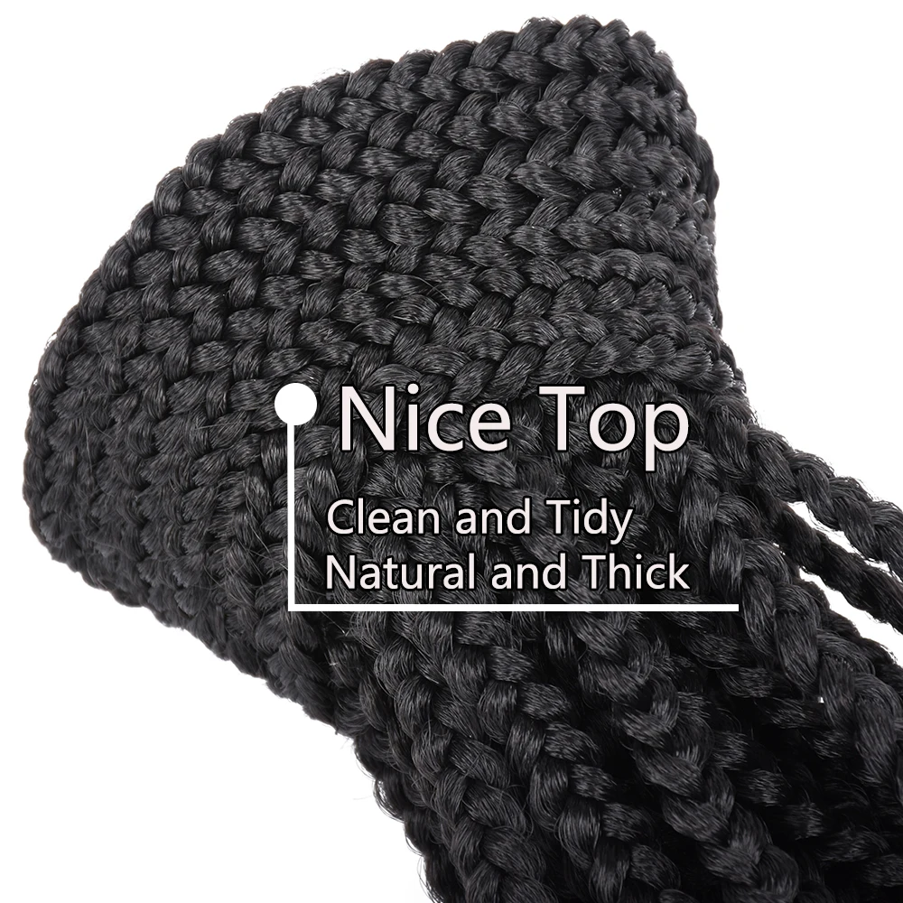 22inch Long Box Braided Drawstring Fake Ponytail Hairpiece Synthetic Hair Poney Tail Wig Clip in Extension for Black Women