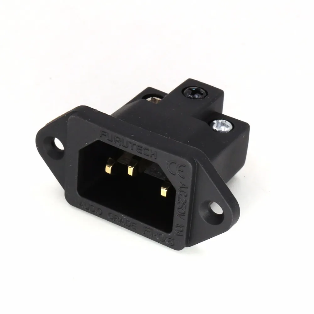 AC FI-06 IEC Входная розетка из чистой меди/позолоченного/родиевого покрытия Шасси питания переменного тока Входная розетка IEC