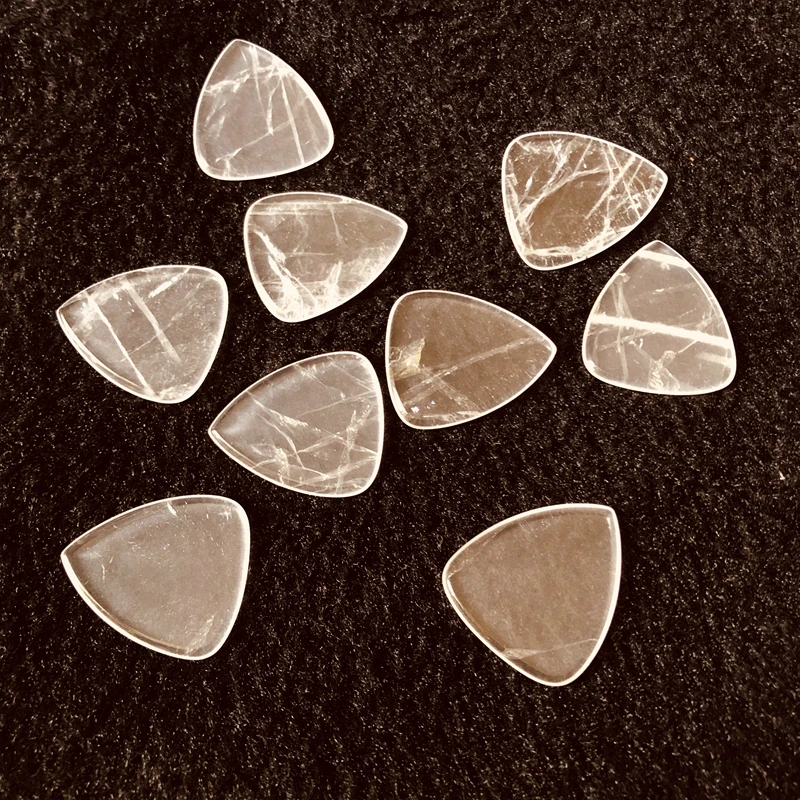 Wholesale 1pcs Natural Clear Quartz Rock Crystal Beads Guitar Pick,Stone Crystal Guitar Pick,