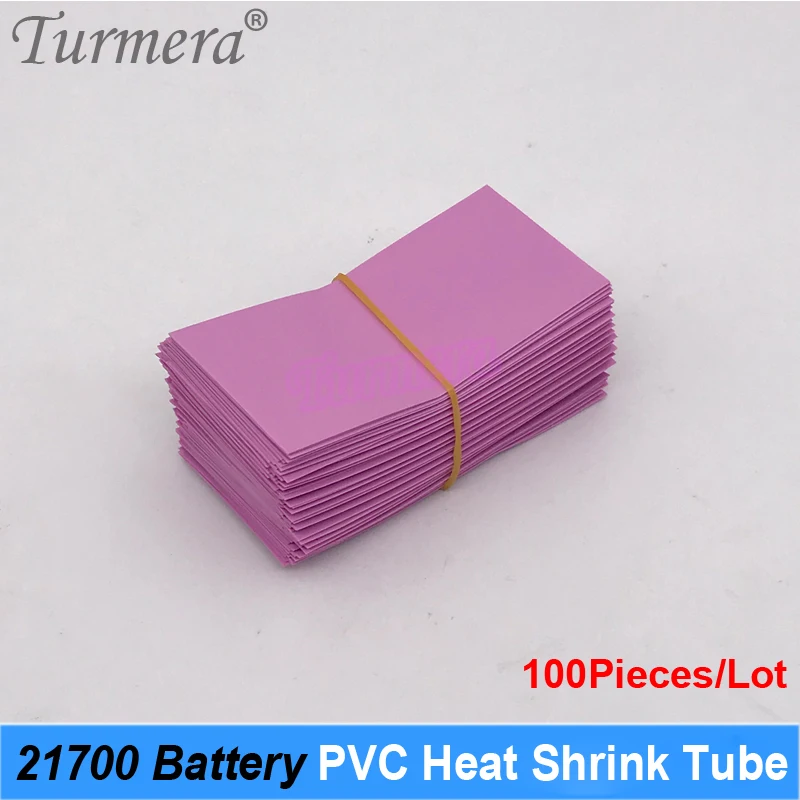Turmera 100 Miếng 21700 Pin Nhựa PVC Nhiệt Ống Bọc 35*78Mm Cho Đèn Pin Hoặc Điện 21700 pin Lithium Sử Dụng