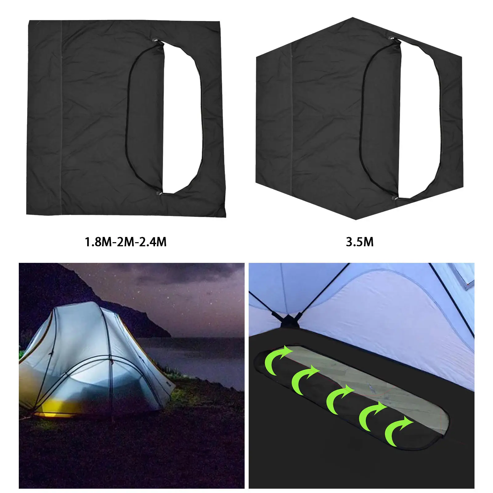 Removable Tent Mat Use For Winter Ice Fishing Tent, 3 Sizes Winter Fishing Tent Bottom Floor Cloth Tent Accessory