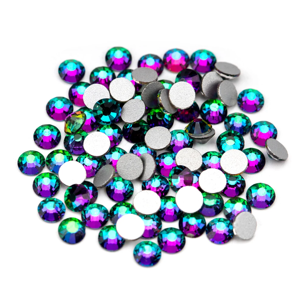 VDD 064 Green Flare AAAAA Top Quality Glass Crystal Rhinestone Nail Art Accessories Strass Flatback Stone DIY Crafts Decoration