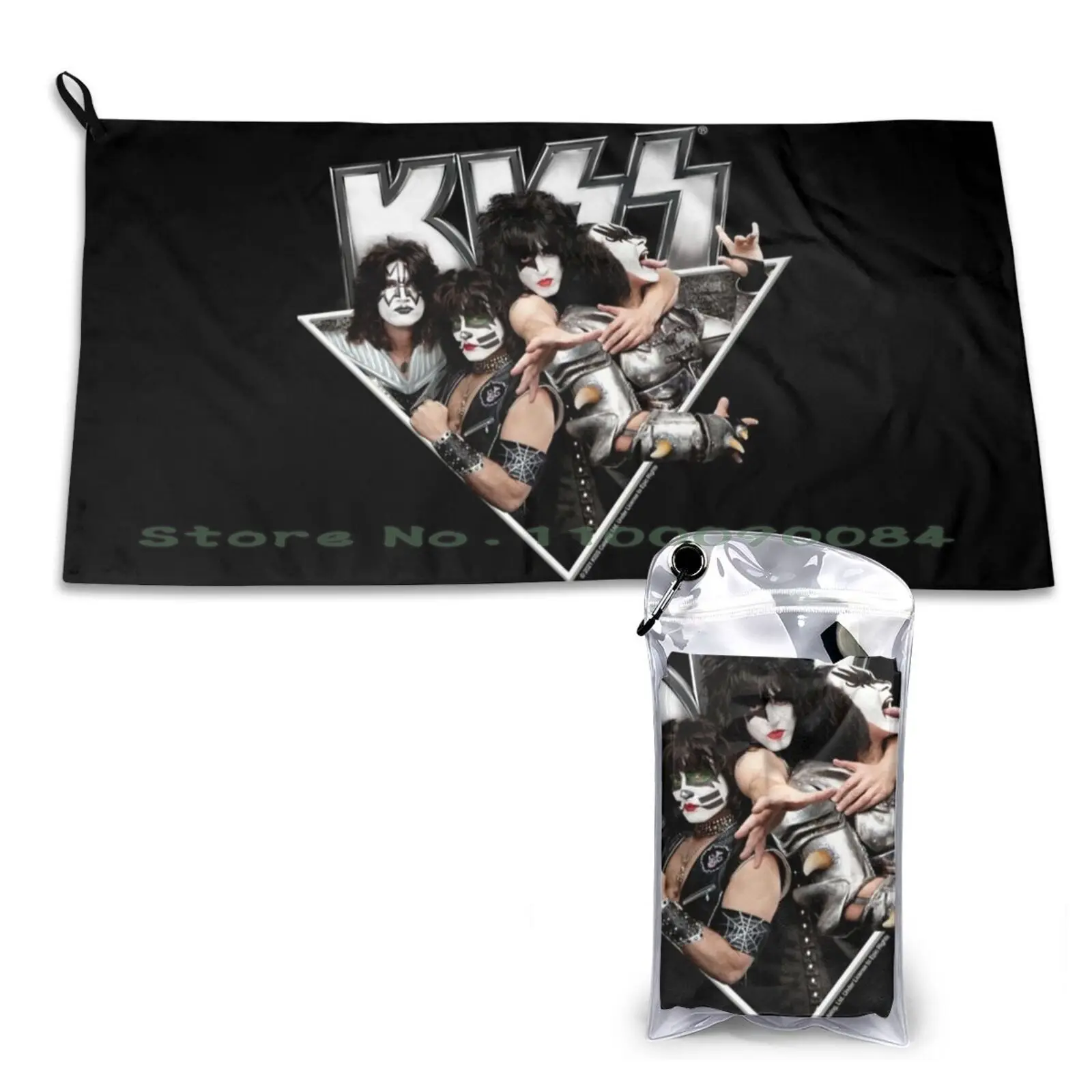 Kiss ? The Band-Members Metal Quick Dry Towel Gym Sports Bath Portable Recaro Fox 501auto Racing Soft Sweat-Absorbent Fast