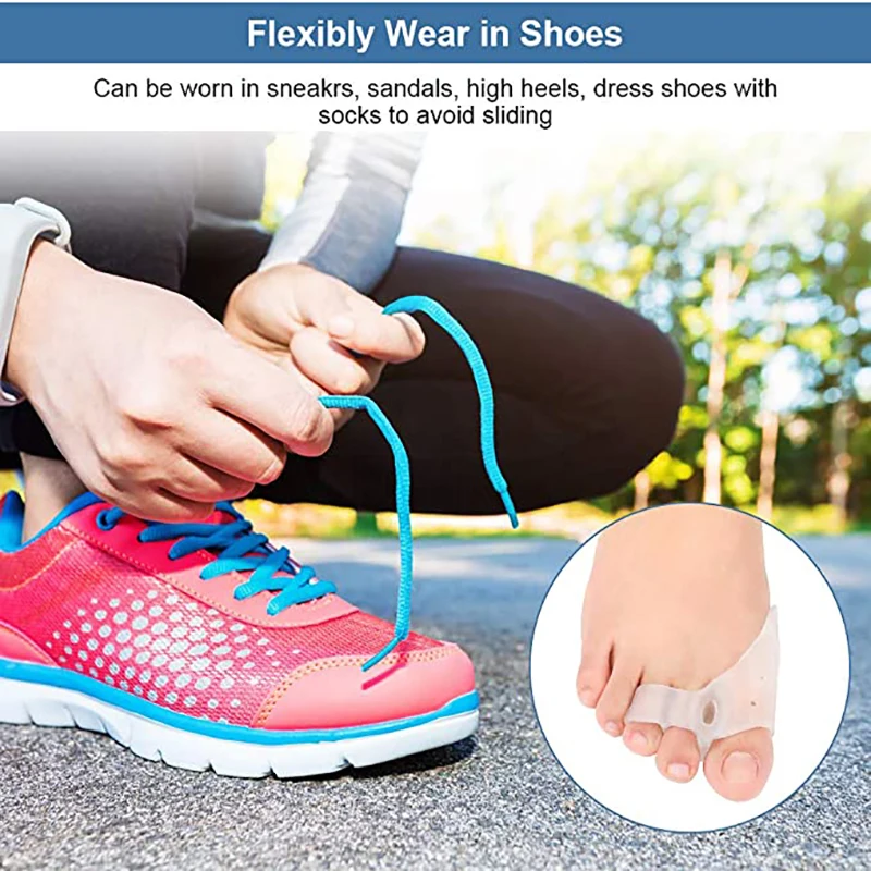 2 قطعة جل تو مفرشة أداة العناية بالقدم الورم مصحح أروح مستقيم العظام واقي إصبع القدم كبير باديكير مصحح #6