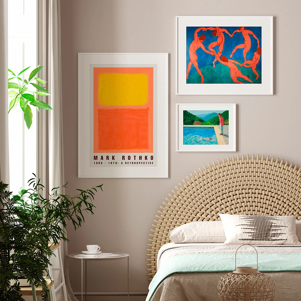 David Hockney Pool mit zwei Figuren Leinwand Malerei Le Dance Poster und Drucke Quadros Wandbilder für Wohnzimmer Home Decor