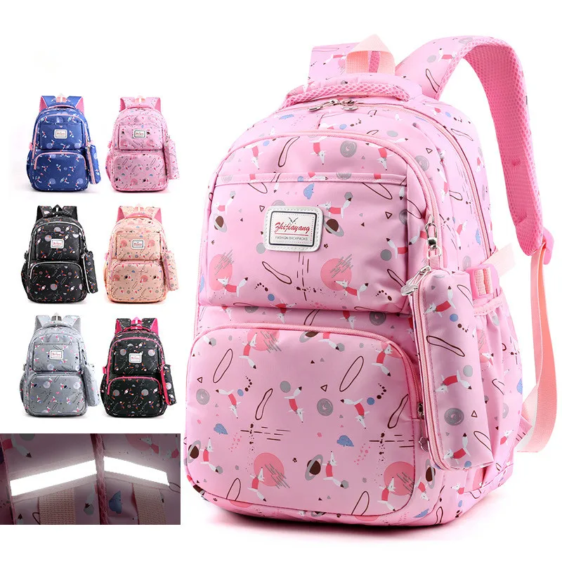 

High capacity Schoolbags Cute School Backpack Printed Waterproof Backpack Primary School Book Bags For Teenage Girls Kids