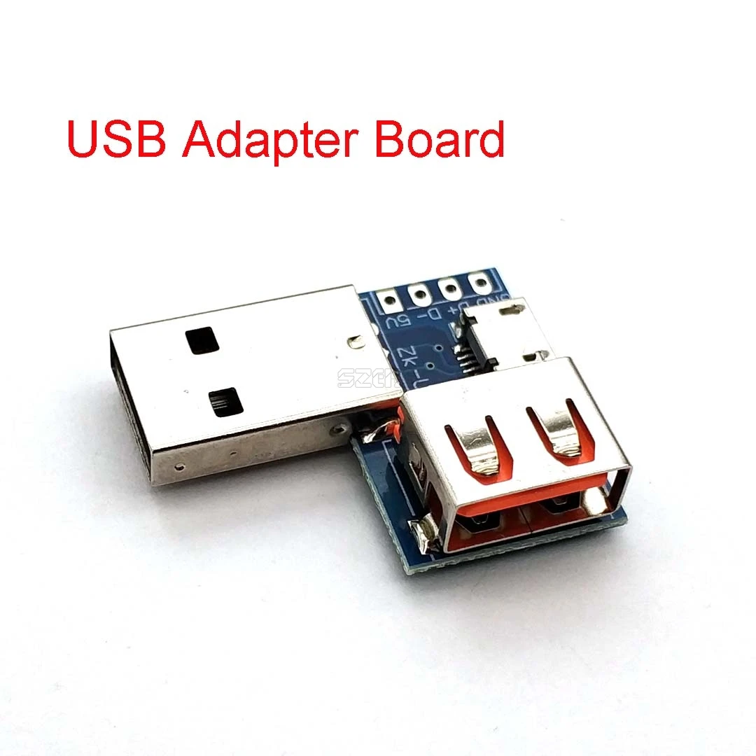 DC 5V 2.54 Mm Loại-C Bộ Chuyển Đổi USB Chuẩn Nữ Đến Nam Sang Micro USB 4P Giao Diện Chuyển Đổi Nhà Ga Adapter Ban
