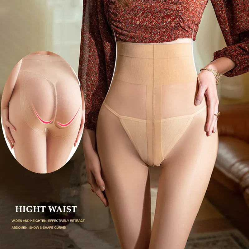 Hot New 12D Sexy Women Pantyhose 3D Bubble Butt Breathable Transparent Ultra-thin Nylon Stockings Female Stretchy Skinny Tight