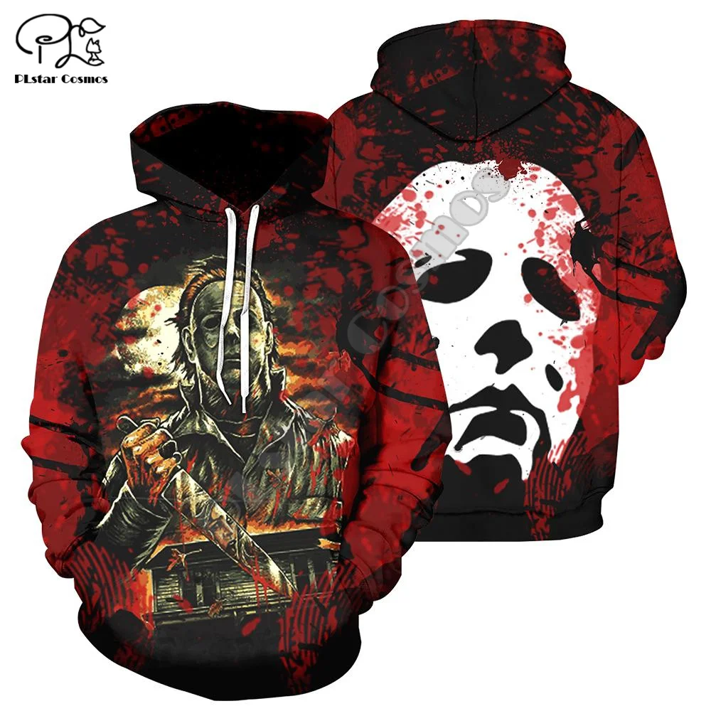 PLstar Cosmos Newest Halloween Movie Michael Myers Horror Terror Colorful 3DPrint Men/Women Streetwear Harajuku Funny Hoodies A1