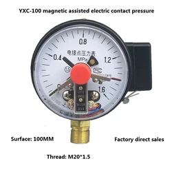 manometro YXC-100 electromagnetic auxiliary axial side electric contact pressure gauge Control vacuum table 0-1mpa barometer