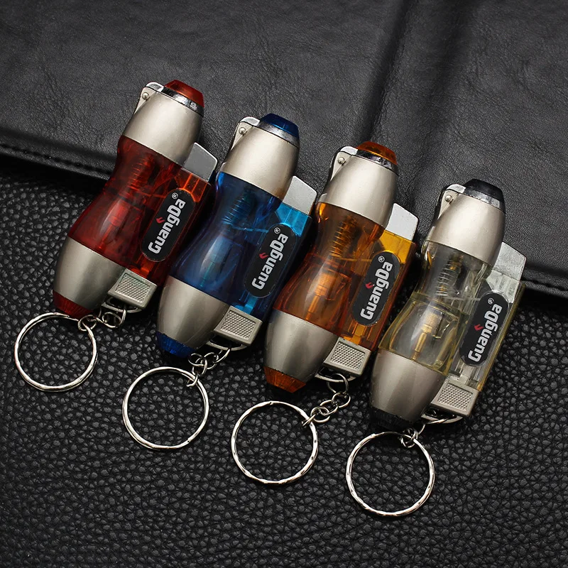 

NEW Creative Butane Gas Lighters Gas Visible Unusual Cigarette Cigar Lighters Mini Torch Turbo Lighter Gadgets For Men
