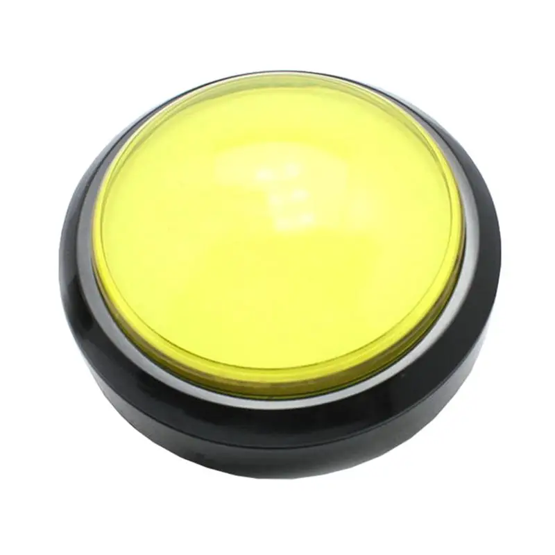 100mm Big Round Push Button LED Illuminated with Microswitch for DIY Arcade Game Machine Parts DC12V Large Dome Light Switch