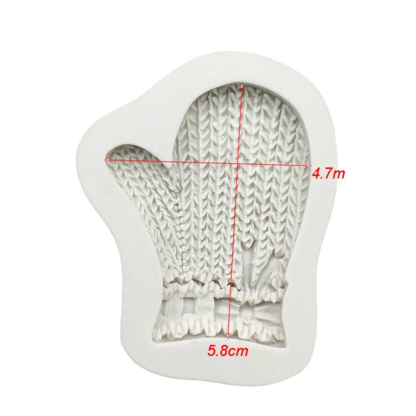 Knitted Glove Silicone Sugarcraft Mold Fondant Cake Decorating Tools Cupcake Chocolate Baking Molds