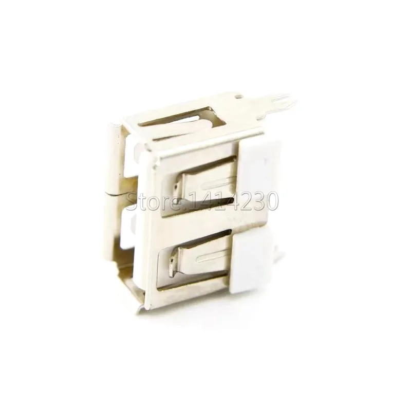 10Pcs USB Type A Female Socket AF10.0mm USB 180 Degree Vertical AF 4PINS