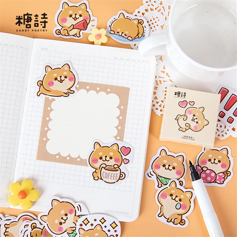 45 Pcs/Box Shiba Inu\'s World Decorative Stationery Stickers set cute dog Scrapbooking DIY Diary Album Stick Lable