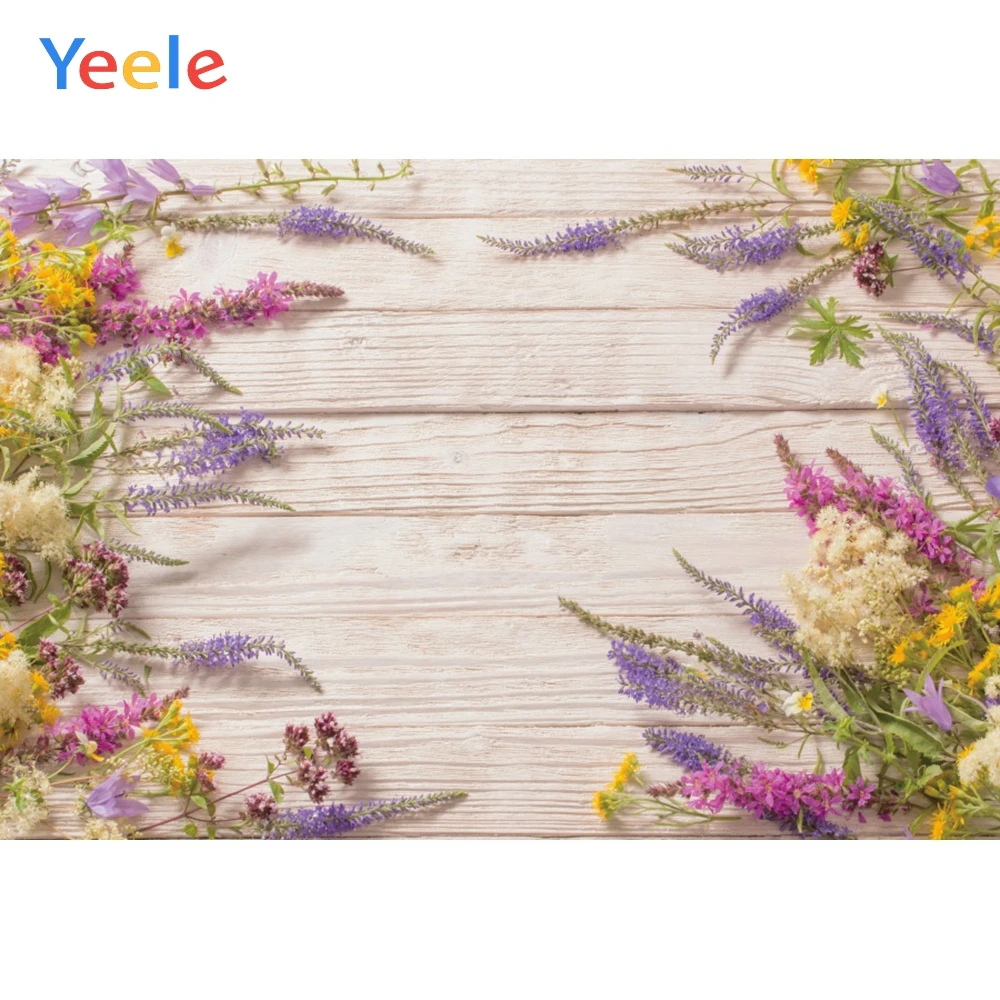 Yeele الخزامى الزهور الخشب صور خلفية Photophone خشب الصنوبر خلفيات للتصوير الفوتوغرافي استوديو يطلق النار على كعكة الطفل الوليد