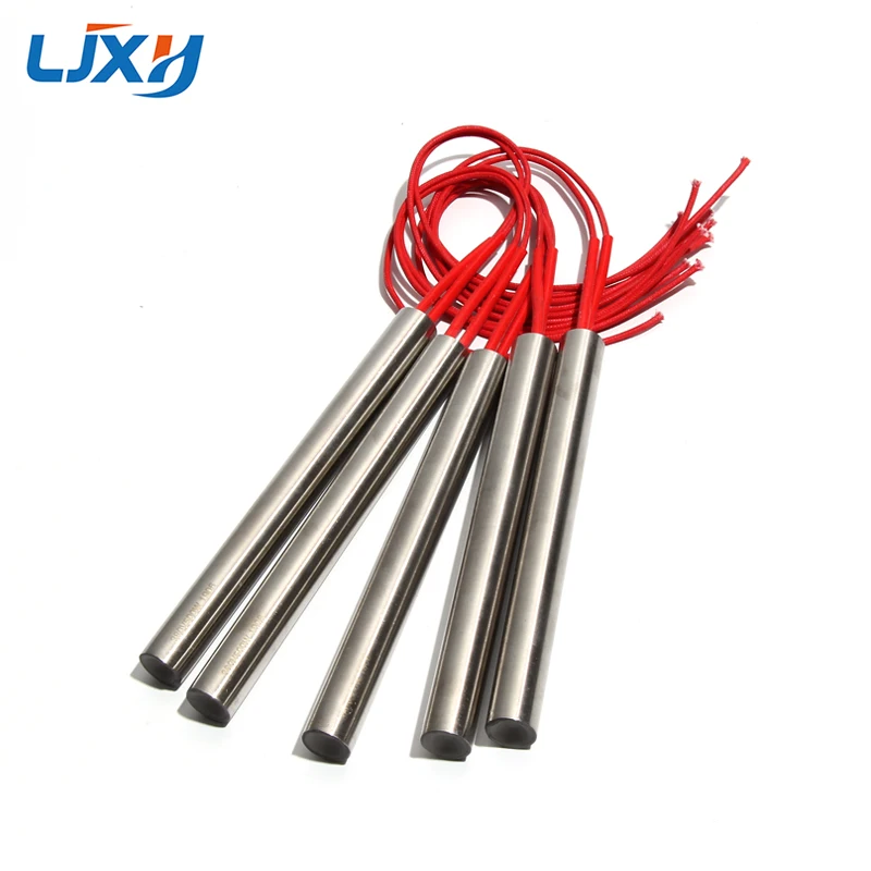 LJXH 2PCS 12mm 180~300mm Cylindrical Electric Heating Pipe Tubular Heater SUS Single-End Rod 110V/220V/380V 550/600/660/750/900W