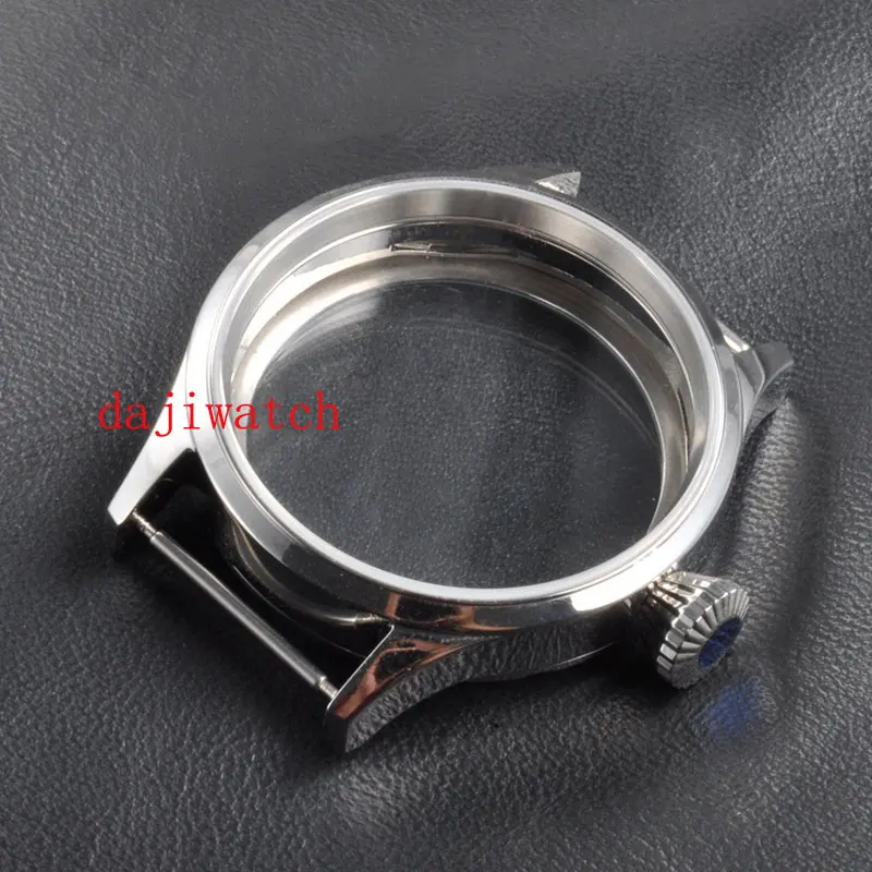 SS polished 43mm sapphire glass housing with 6497/6498 movement adjustment