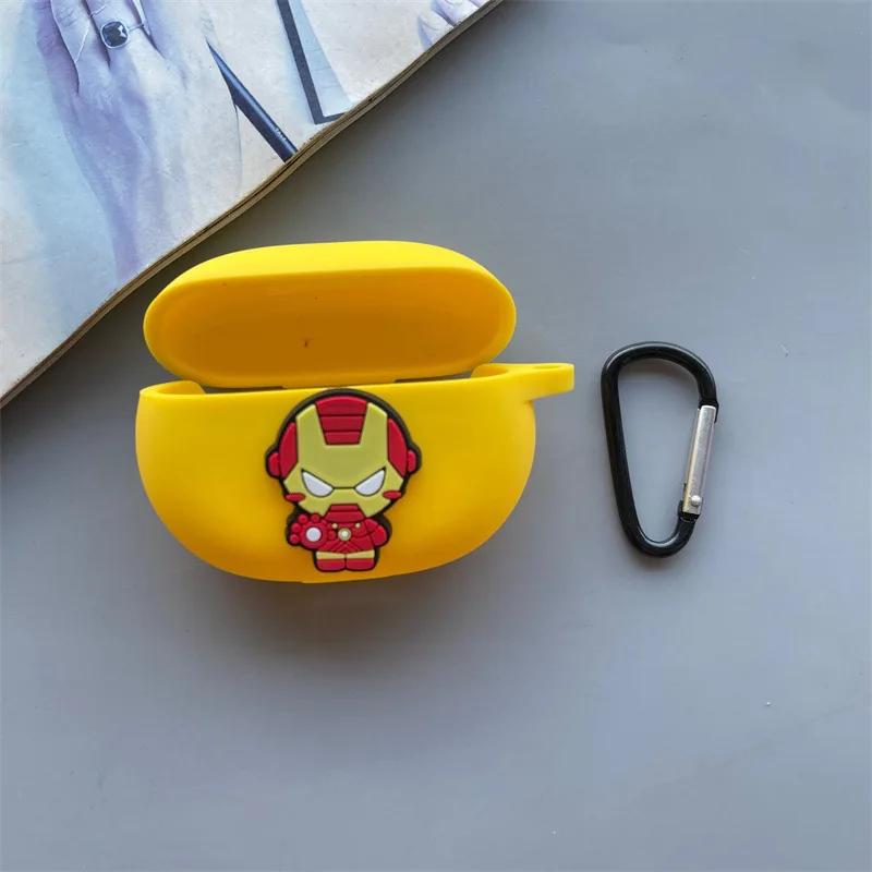 الكرتون مارفل حقيبة سماعة الاذن ل يدق استوديو براعم سيليكون واقية سماعة لاسلكية تعمل بالبلوتوث سماعة المحمولة غطاء مع هوك