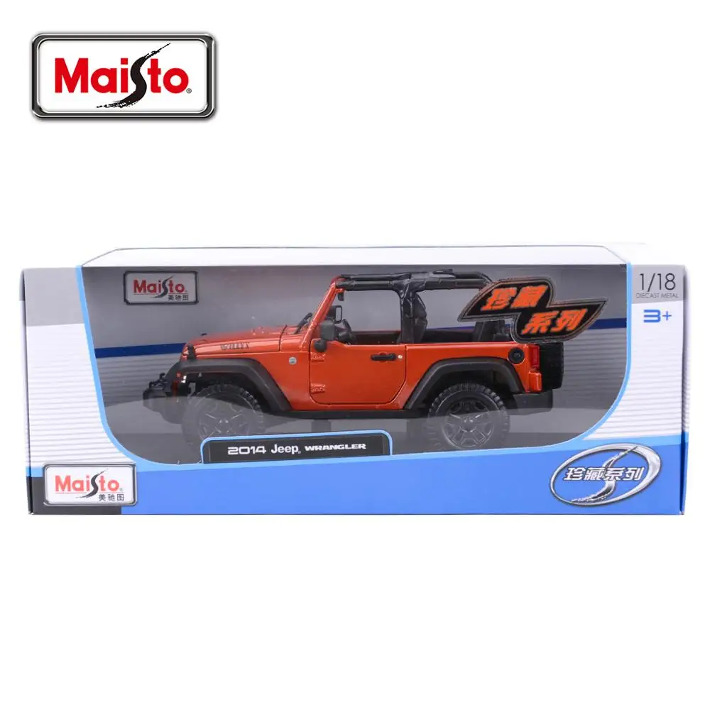 Maisto 1:18 JEEP Rubicon Wrangler Static Die Cast Vehicles Collectible Model Car Toys