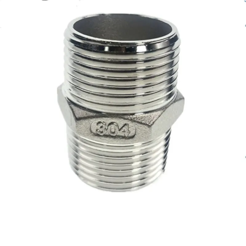 

Male Straight Hexagon Joint Nipple Pipe Connection 304 fittings Stainless Steel threaded 1/2" connector +ABC