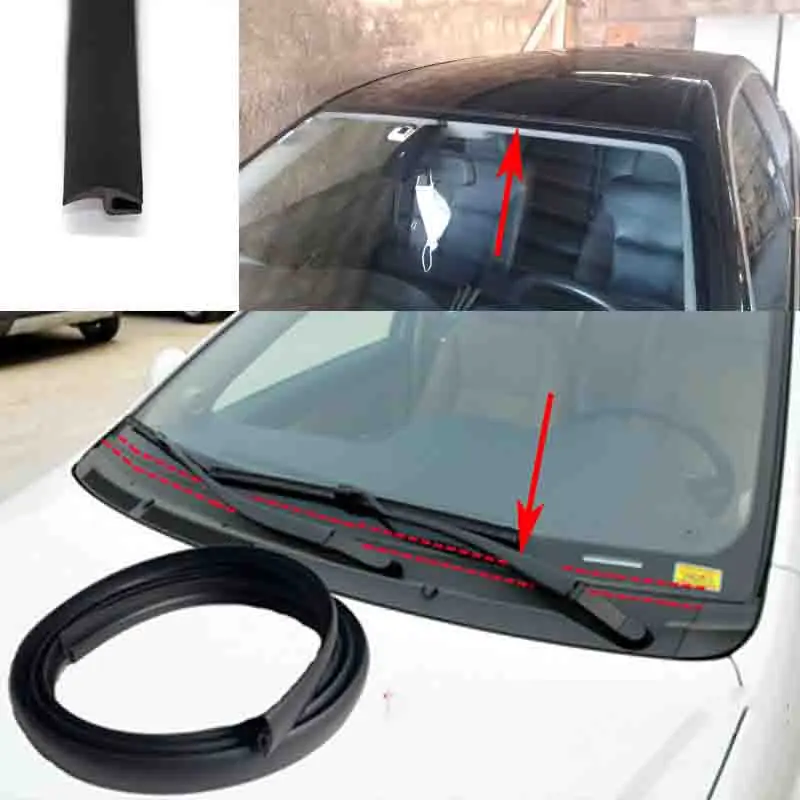 Windshield Rubber Seal Self-adhesive Windshield Sunroof Dustproof Sealing Strip for Auto Car Dashboard Windshield