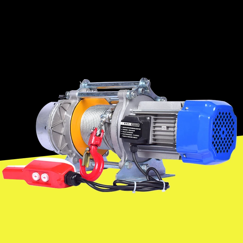 

220v/380v 1-1.5T 30m crane hoist wire rope electric hoist aluminum shell hoist household indoor small crane hoist