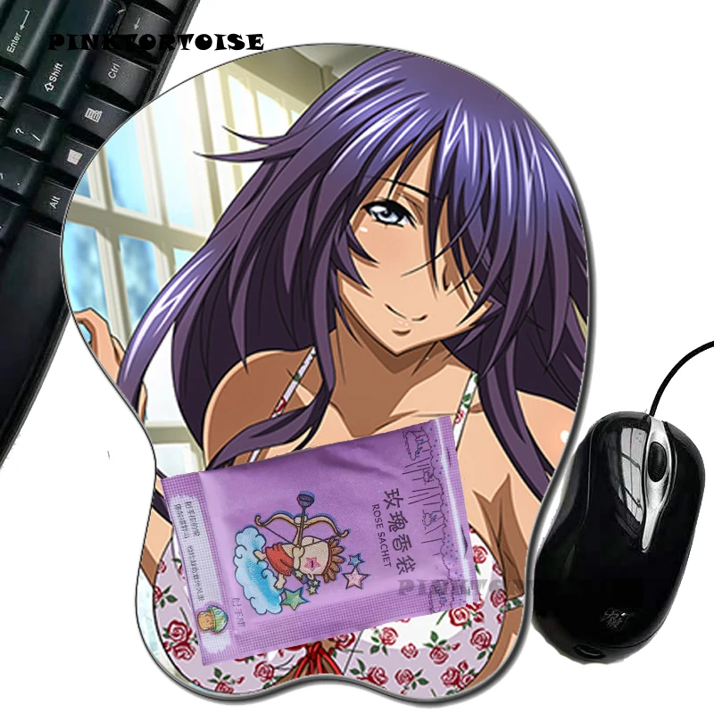 PINKTORTOISE ikkitousen 3D Silicone Breat Mouse Pad kanu unchou Cosplay Wrist Rest Mouse mat Mousepad