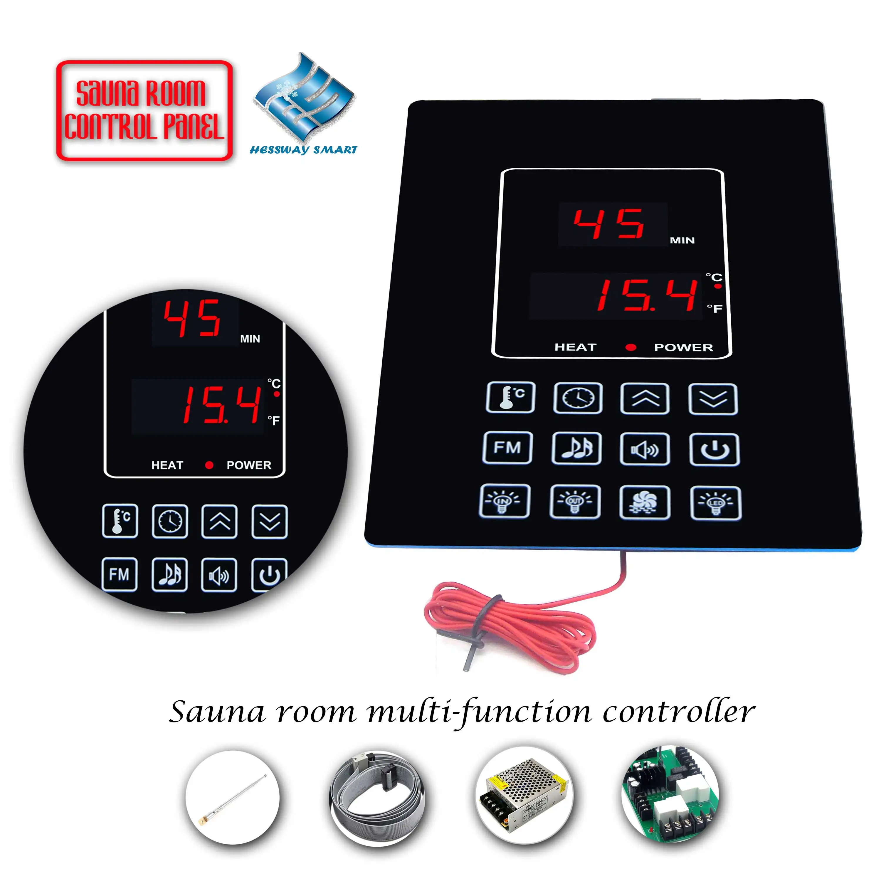 Imagem -06 - Controle de Temperatura do Fogão do Calefator da Sauna de 110 v 240v 30a para o Relé do Painel 4.5kw do Termostato Funciona Bem com Saunas Infravermelhas