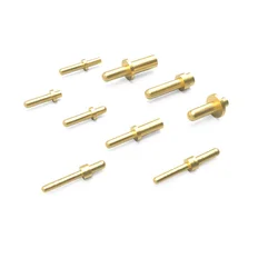 Machined Brass Pin Plug In Male Press-Fit Socket Gold Plated 2A  Current by CNC Solid For Sensor