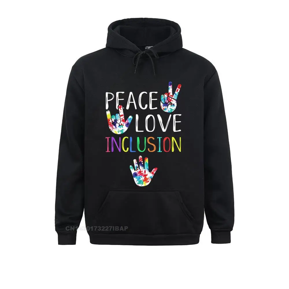 

Peace Love Inclusion SPED Special Ed Teacher Gift Hoodies Clothes Ostern Day 2021 Funny Men Sweatshirts Japan Style