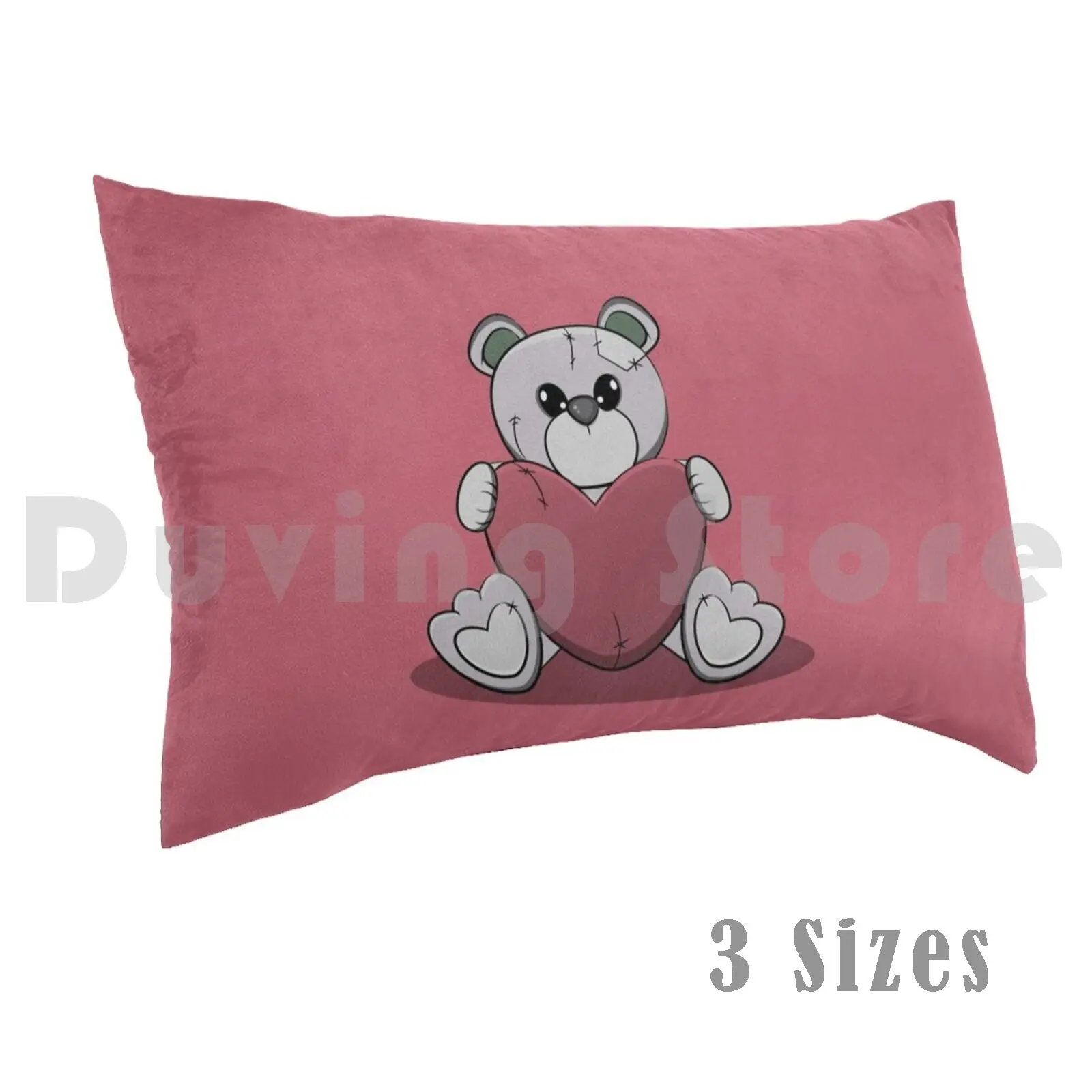 Teddy Bear And HurtPillow case Teddy Bear Teddy Bear Cute Animal Funny Kids Cartoon Love Red Hurt Toy Grey Bear