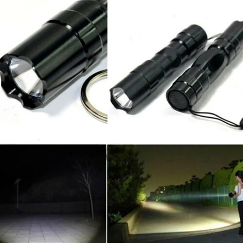 Portable Waterproof 8000LM Pocket LED Flashlight Zoomable LED Torch Mini Penlight Light AA buttery not included