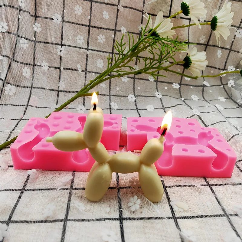 Silicone Molds Casting Molds  Nordic  Balloon Dog  Handmade Candle Mould  Resin Clay Epoxy Tools Home Decor Form For Candles