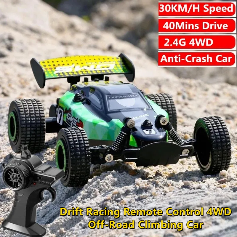 New 30KM/H 2.4G 4WD RC Racing Drift Car Independent Shock Absorber RC Truck Vehical 40mins Driving Car Boy Adults Kids Toy Gifts