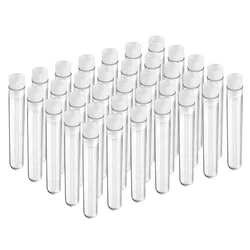 100pcs / New High Quality Plastic Test Tube 12mm * 100mm Transparent Plastic Test Tube With Lid Laboratory Supplies