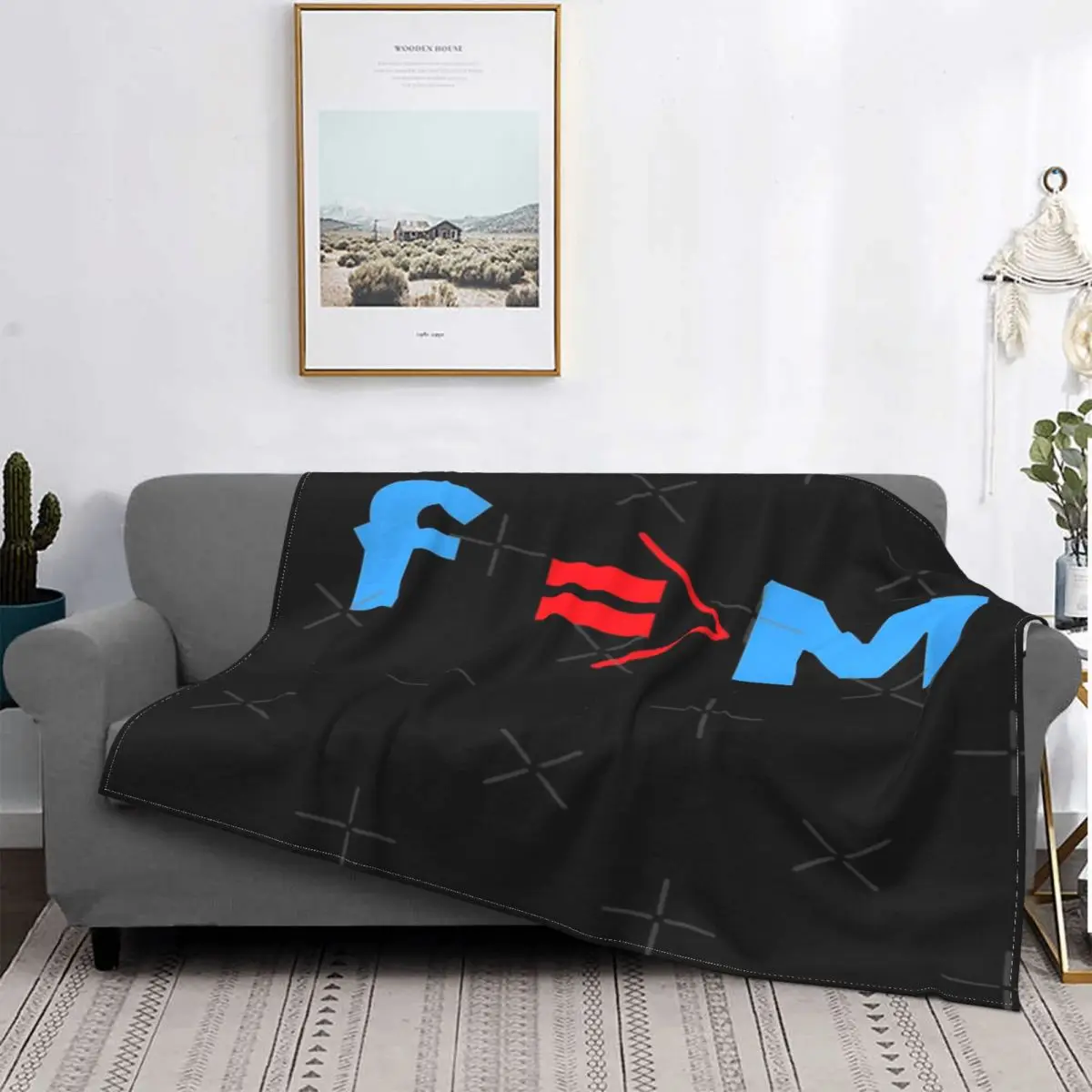 F M-Manta a cuadros para cama, cobertor de cama de invierno, manta doble de 90 cm