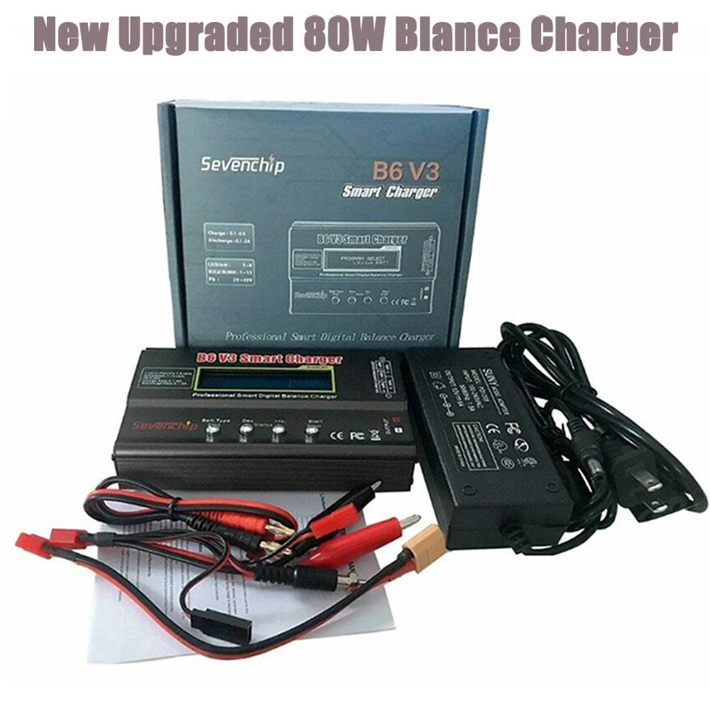 Max b6デジタルバランス充電器、バランス充電器、rcヘリコプター用充電器、lio、nimh、li-ion、ni-cd、rcバッテリーバランス、液晶、80w