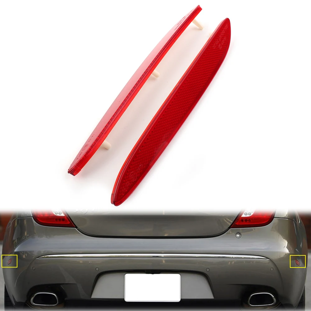 Car Rear Bumper Trim Side Reflector Reflective Strips Red Lens For Jaguar XJ 2010 2011 2012 2013 2014 2015 2016 2017