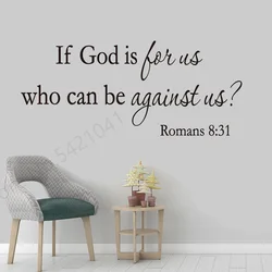Bible series Characters Wallpaper Stickers for Rooms Wall Sofa generation carvings Verse Wall Art Home decoration If god 8:31