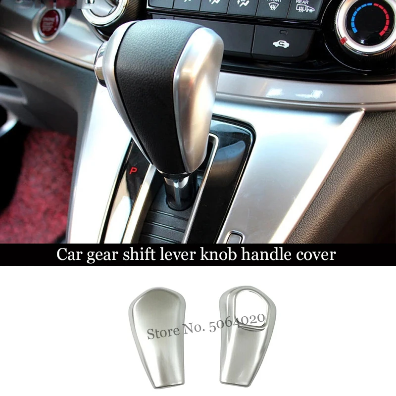 

ABS Plastic Matte For Honda CRV CR-V 2012-2016 accessories Car gear shift lever knob handle Cover Trim Car Styling 2pcs