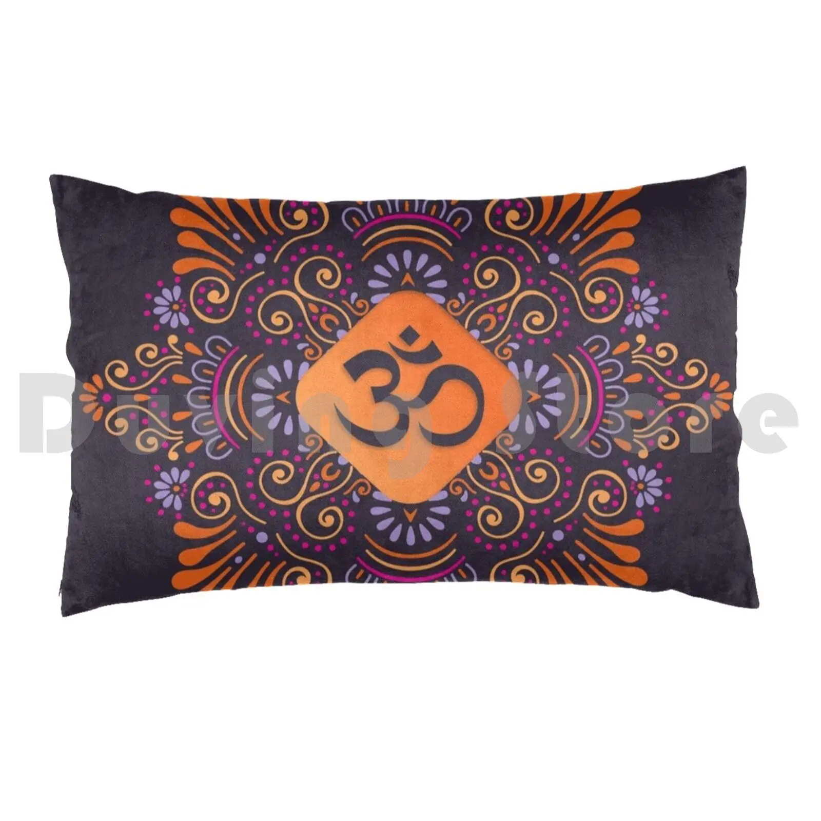 Square Mandala Pillow Case DIY 50*70 Square Mandala Yoga Vintage Indian Ornament Floral Om Ohm